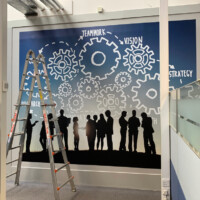Large format wall graphics